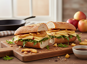 Cheese and Fried Apple Sub