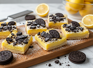 Lemon Bars with Oreos